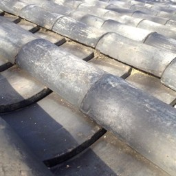 本瓦葺き　再利用