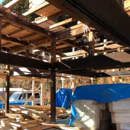 民家の移築再生の現場見学